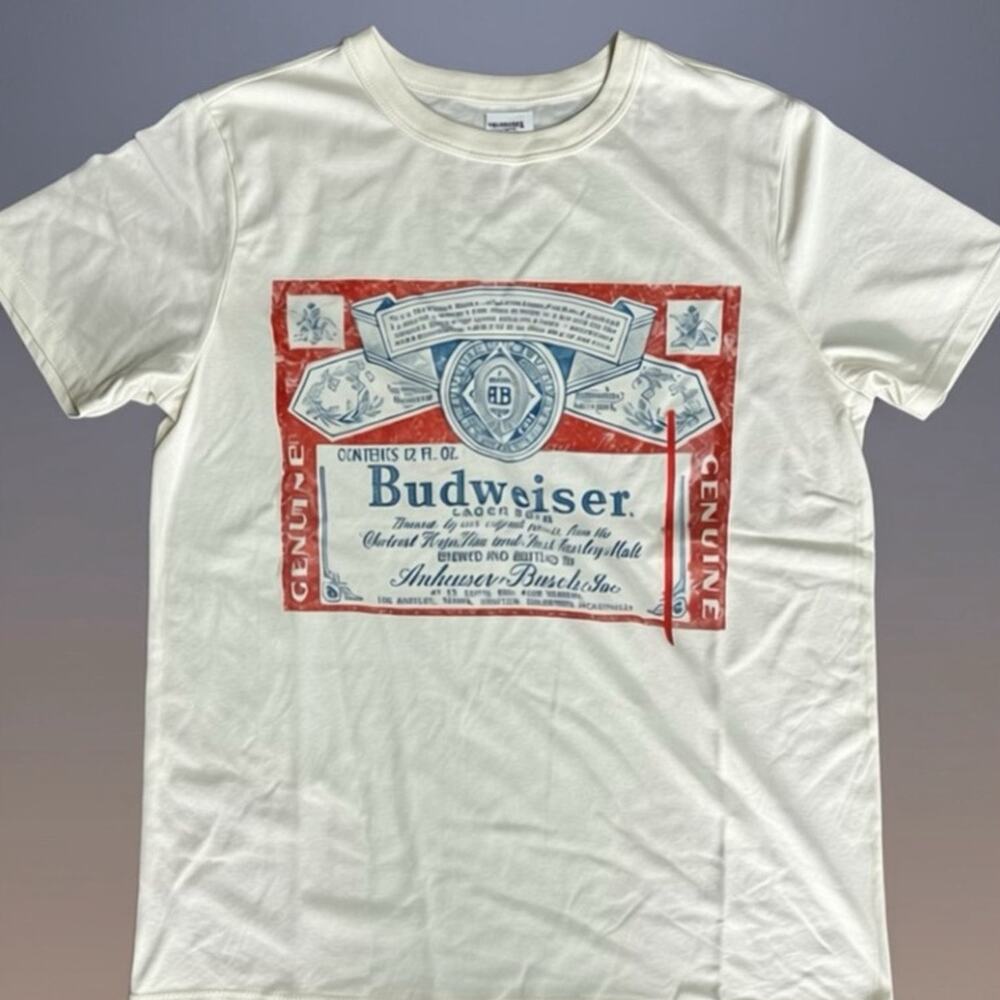 Budweiser Beer Graphic T Shirt Anheuser Busch Brewery Logo Tee NWT XS